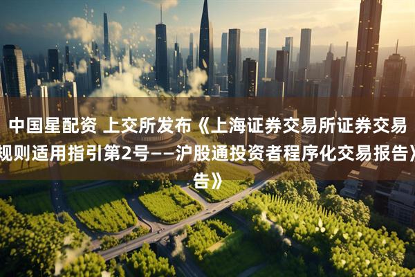 中国星配资 上交所发布《上海证券交易所证券交易规则适用指引第2号——沪股通投资者程序化交易报告》