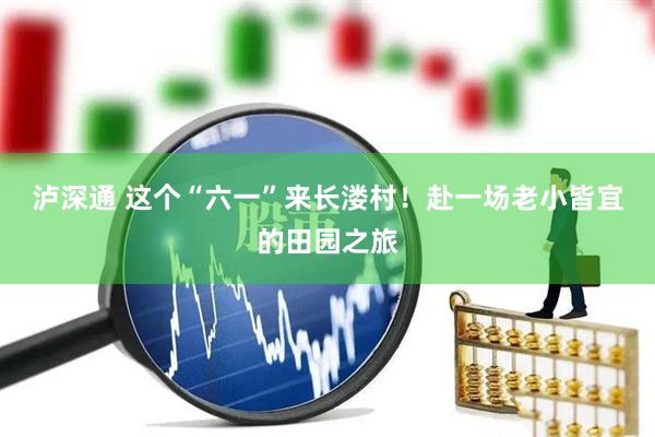 泸深通 这个“六一”来长溇村！赴一场老小皆宜的田园之旅
